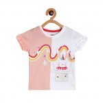 Miniklub Knit Top - Peach/White, 3-6m